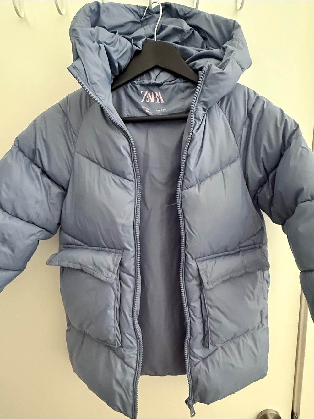 ZARA Kids Blue Hooded Puffer Jacket